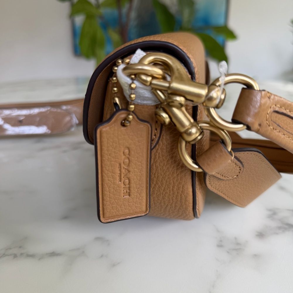 NWT Coach Pebbled Crossbody Bag In Honey Brown Leather CAO40 Nordstrom Exclusive - Picture 14 of 15